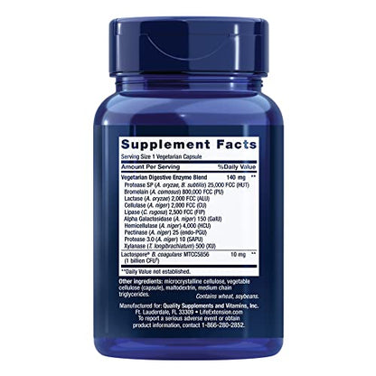 Life Extension Enhanced Super Digestive Enzymes & Probiotics – B. coagulans, 60 Capsules (Non-GMO, Vegetarian)