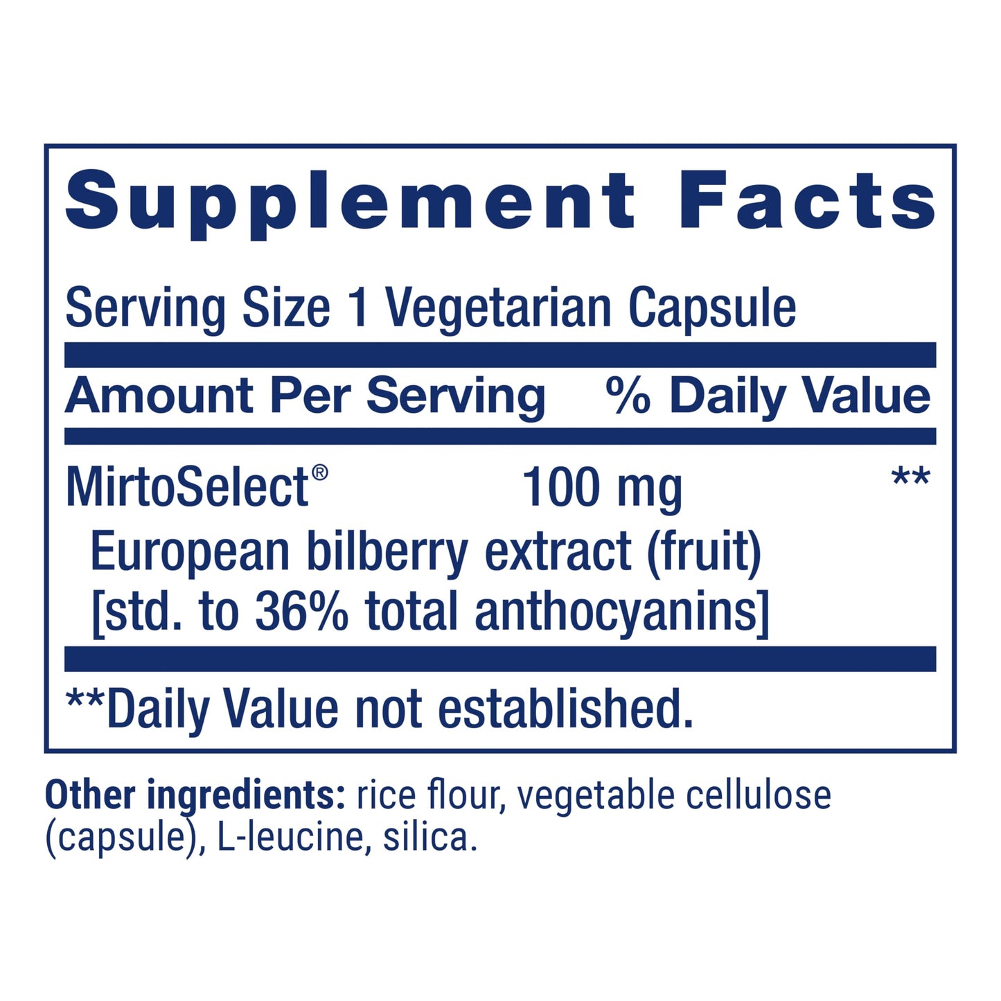 Life Extension European Bilberry Extract 100 mg | MirtoSelect Vaccinium myrtillus | Eye Health, Circulation, 90 Capsules