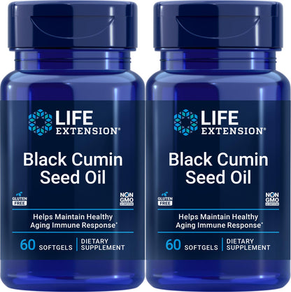 Life Extension Black Cumin Seed Oil 60 Softgels (Pack of 2) – Immune Support