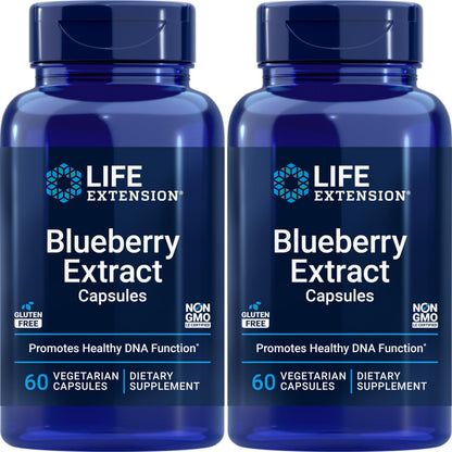 Life Extension Blueberry Extract - 60 Vegetarian Capsules (Pack of 2)