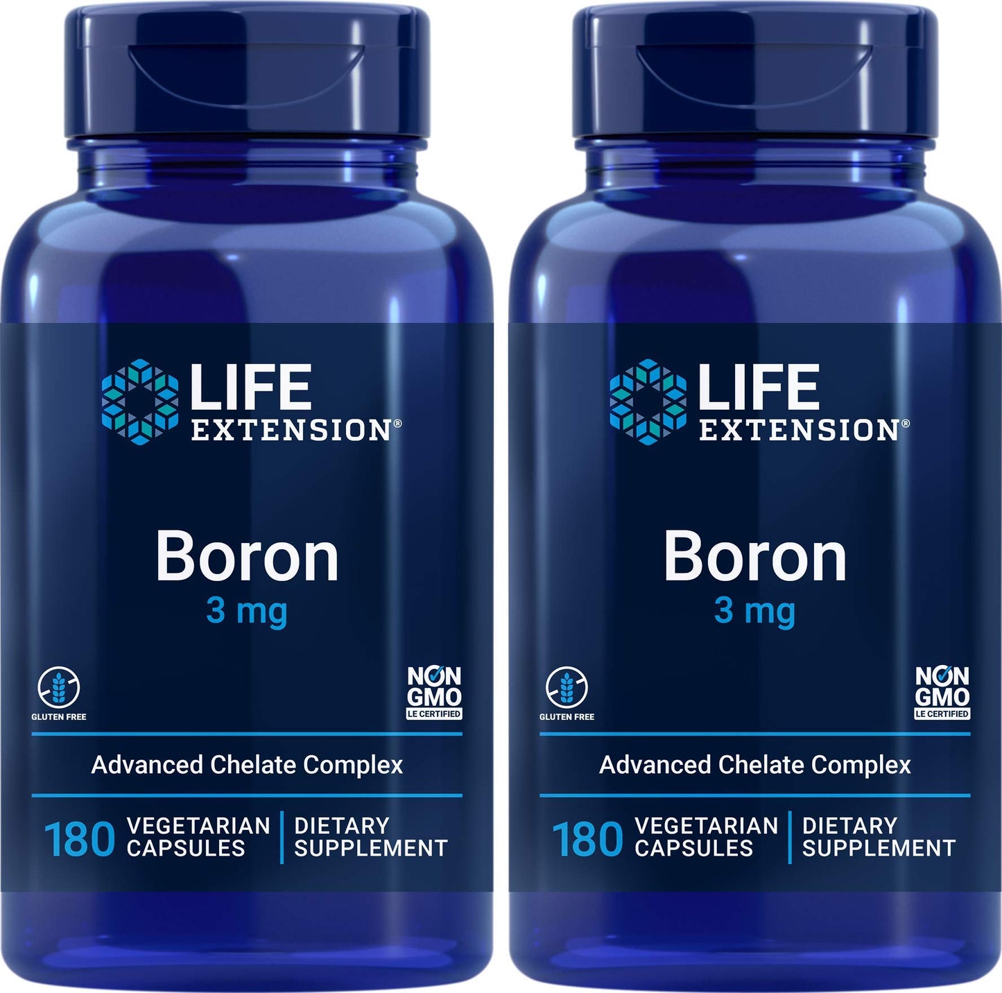 Life Extension Boron 3 mg 180 Caps – Pack of 2 | Bone Health & Immune Support