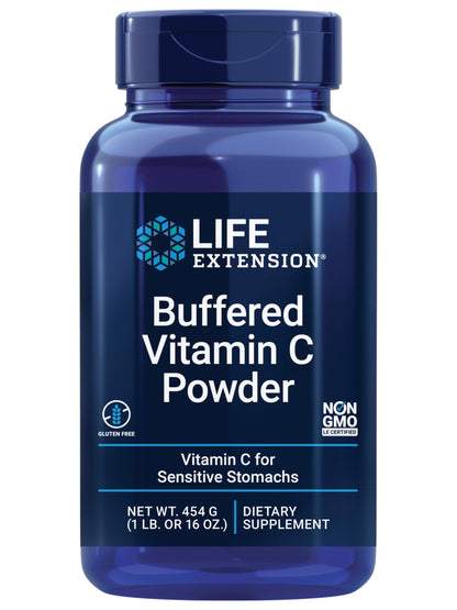 Life Extension Buffered Vitamin C Powder - Gentle on Stomachs, 454 g (84 Servings)