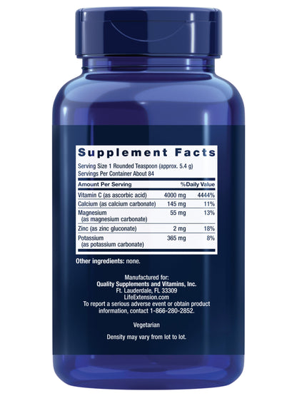Life Extension Buffered Vitamin C Powder - Gentle on Stomachs, 454 g (84 Servings)