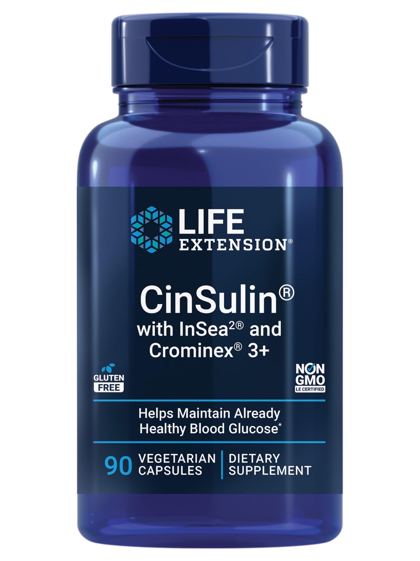 Life Extension CinSulin® with InSea2® & Crominex® 3+ – Metabolism & Satiety (90 Capsules)