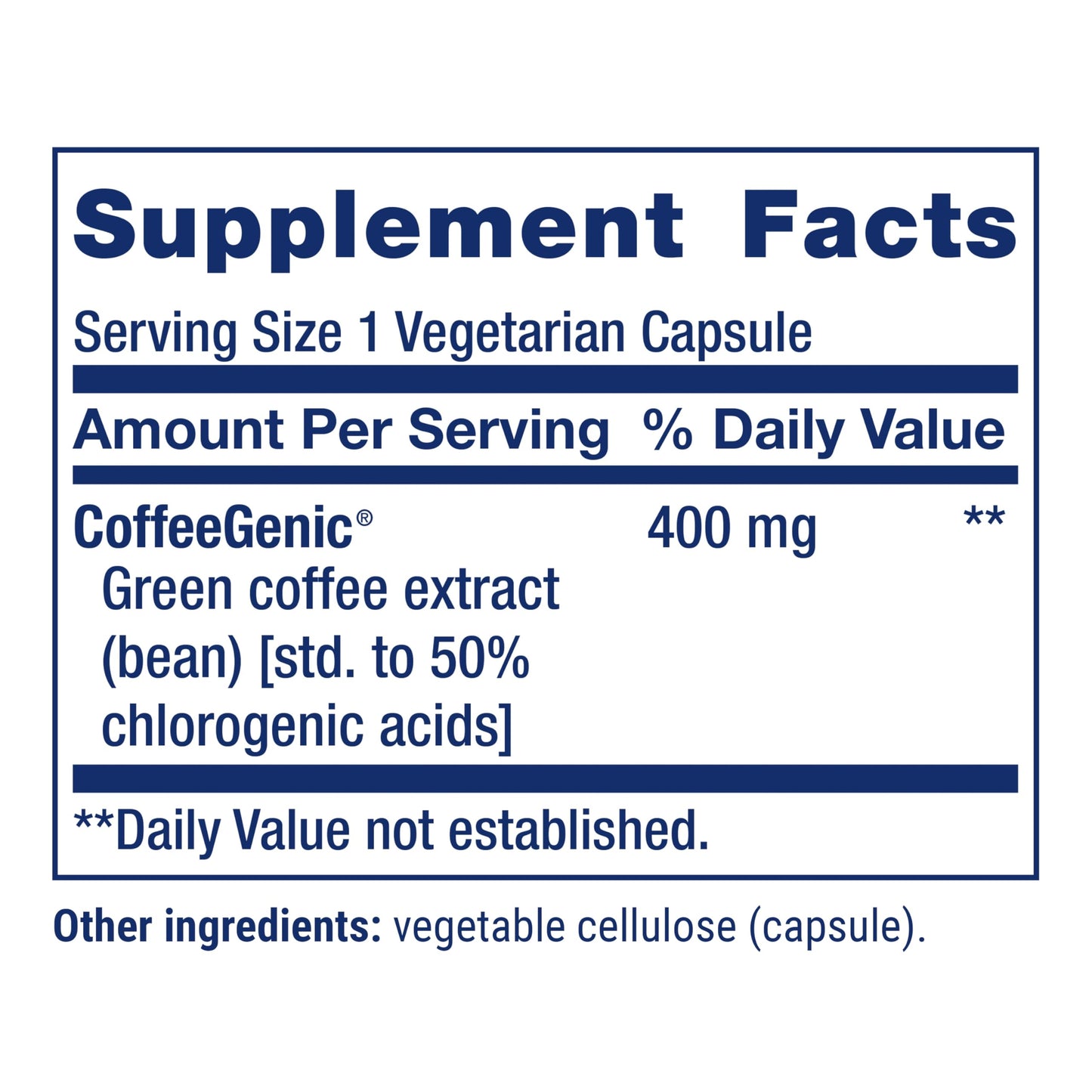 Life Extension CoffeeGenic Green Coffee Extract 50% Chlorogenic Acid — 90 Capsules