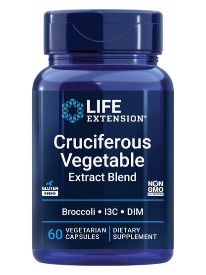 Life Extension Cruciferous Vegetable Extract Blend - I3C, DNA Health & Hormone Support, 60 Capsules