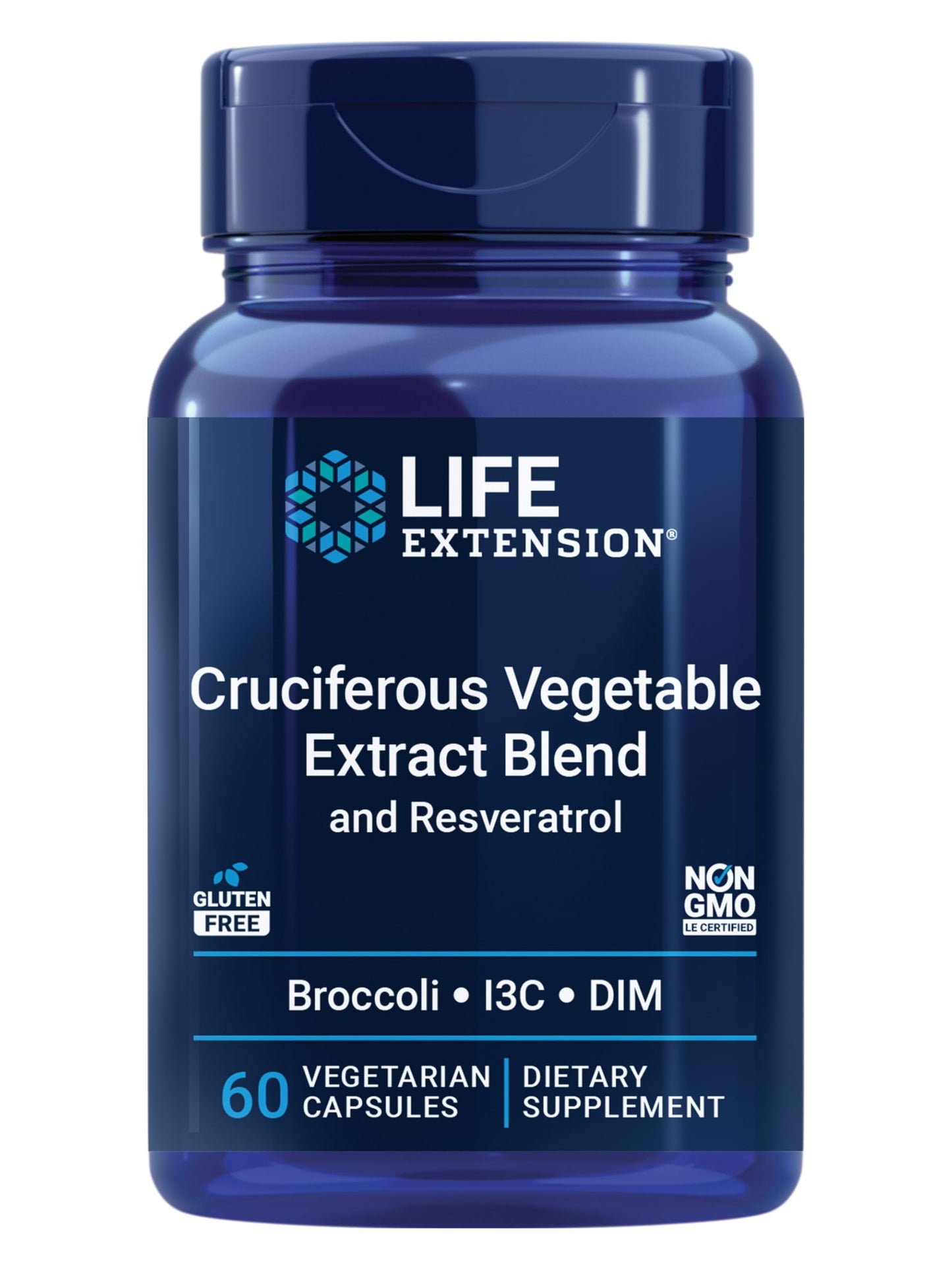 Life Extension Cruciferous Vegetable Extract & Resveratrol – 60 Capsules | Gluten-Free, Non-GMO, Vegetarian