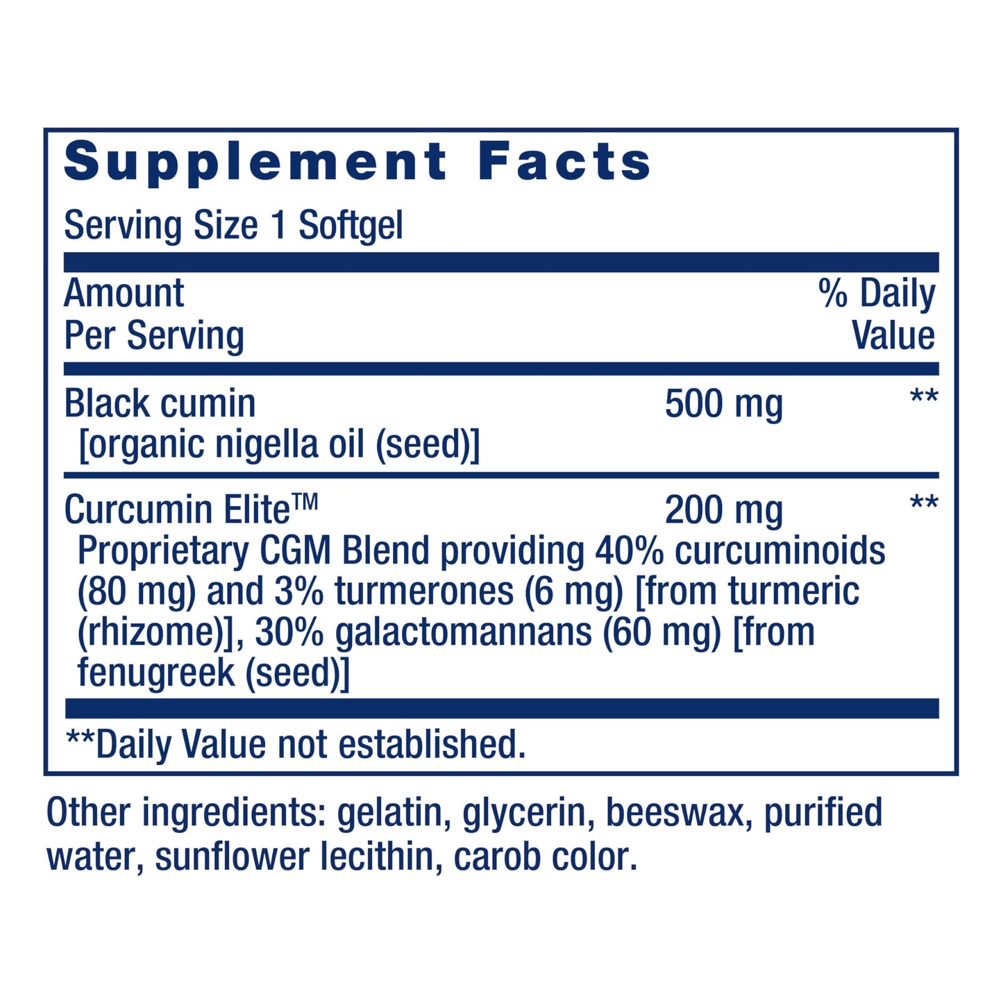 Life Extension Black Cumin Seed Oil & Curcumin Elite – Immune Health, High Bioavailability, 60 Softgels