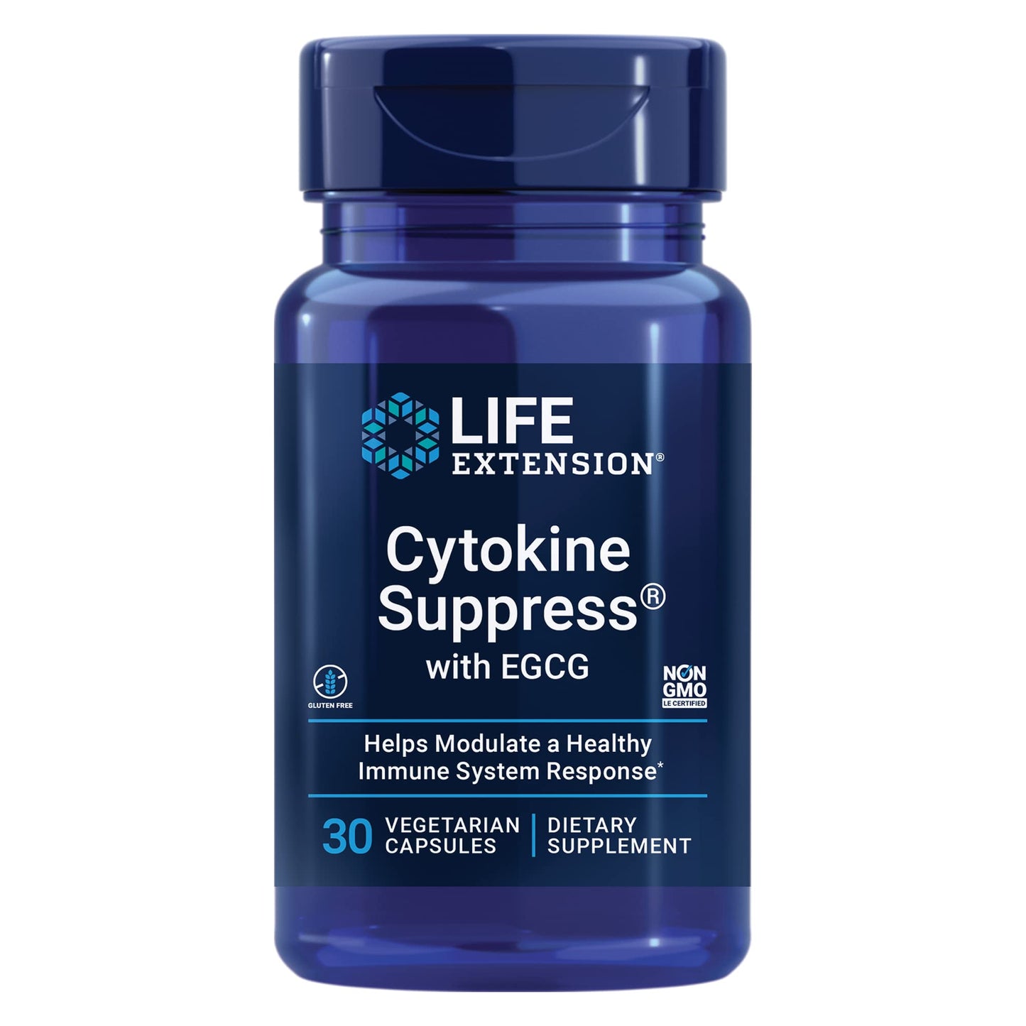 Life Extension Cytokine Suppress with EGCG, 30 Count | Immune Support
