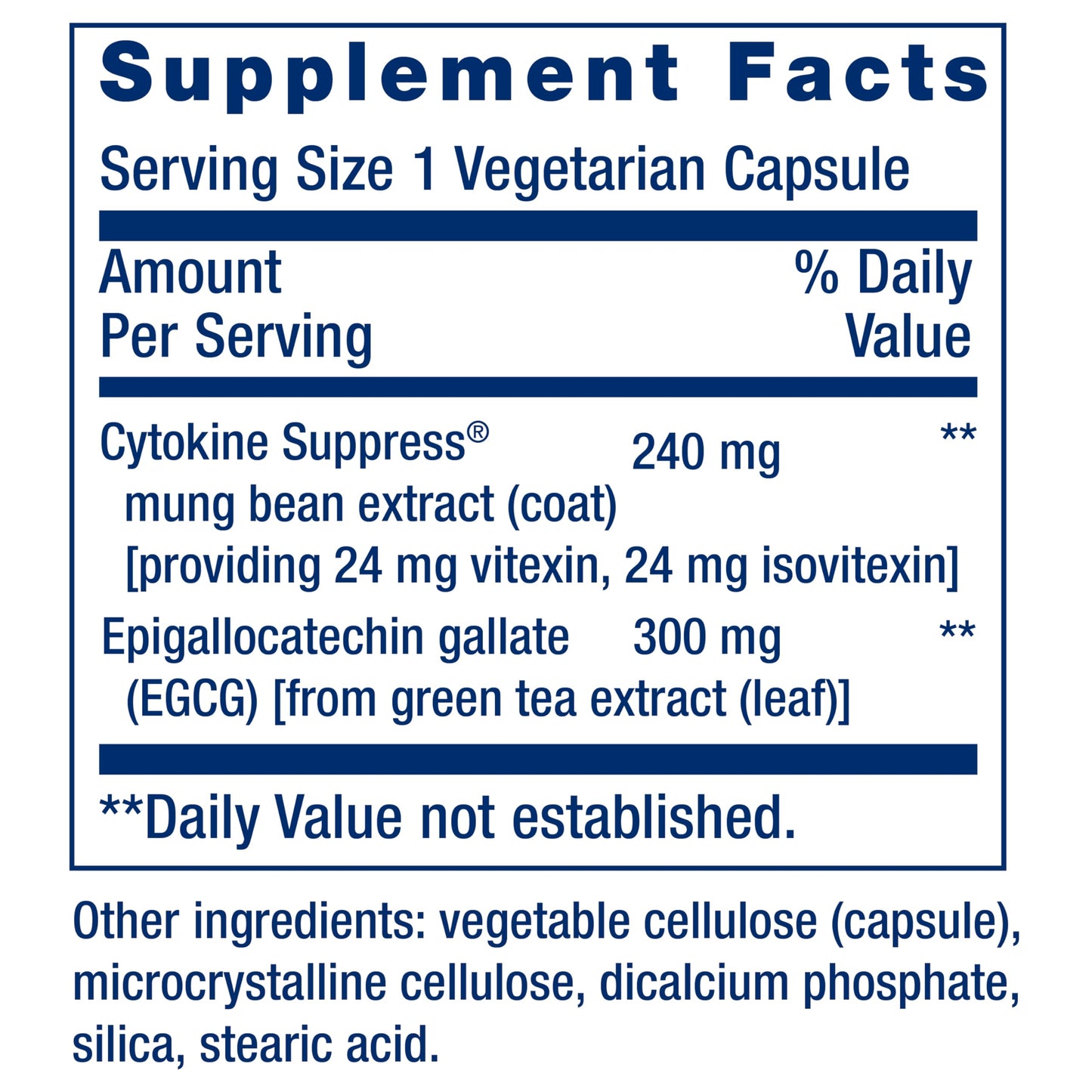 Life Extension Cytokine Suppress with EGCG, 30 Count | Immune Support