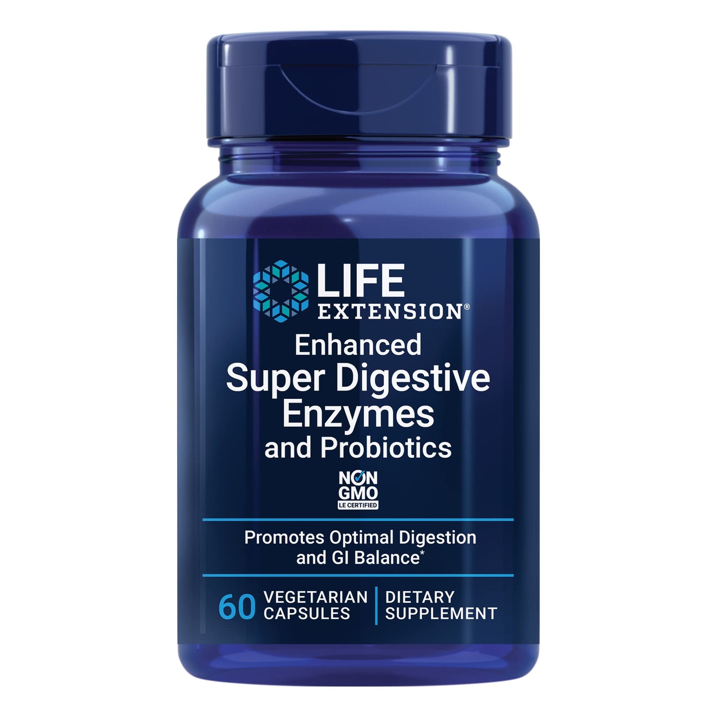 Life Extension Enhanced Super Digestive Enzymes & Probiotics – B. coagulans, 60 Capsules (Non-GMO, Vegetarian)