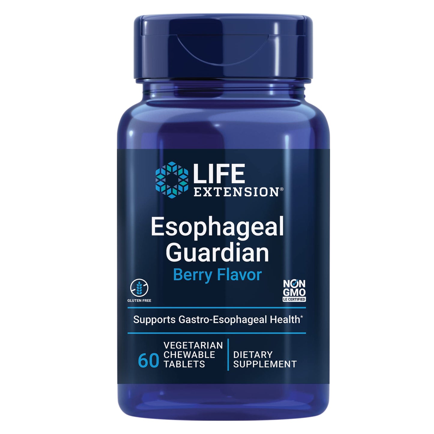 Life Extension Esophageal Guardian – Alginic Acid & Potassium Bicarbonate, 60 Vegetarian Chewable Tablets