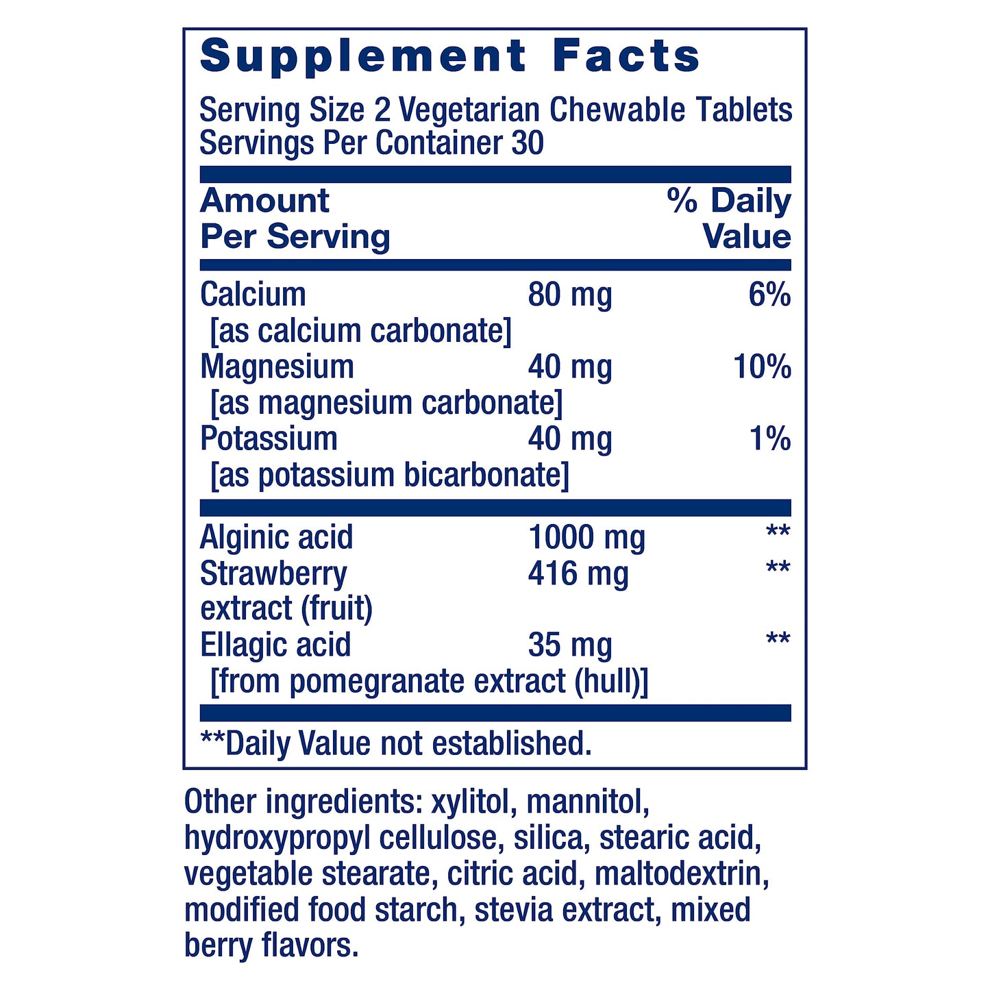 Life Extension Esophageal Guardian – Alginic Acid & Potassium Bicarbonate, 60 Vegetarian Chewable Tablets