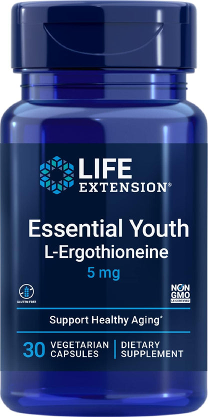 Life Extension Essential Youth L-Ergothioneine - 5 mg, 30 Veg Capsules