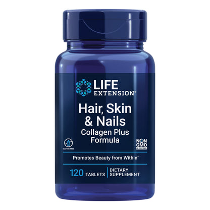 Life Extension Hair, Skin & Nails Collagen Plus - 120 Count