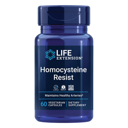 Life Extension Homocysteine Resist Vegetarian Capsules - Heart & Brain Health Support | 60 Count
