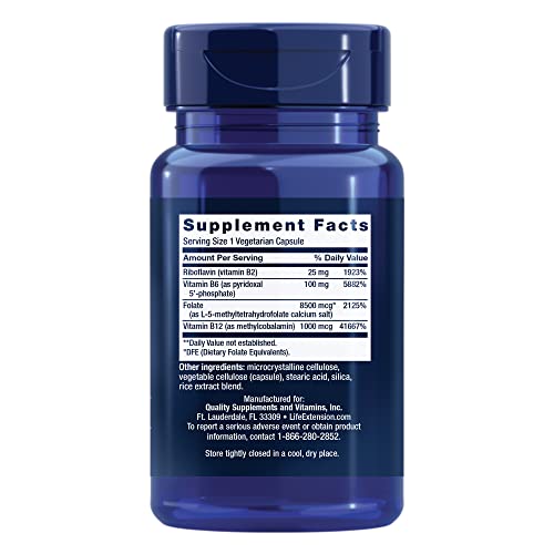 Life Extension Homocysteine Resist Vegetarian Capsules - Heart & Brain Health Support | 60 Count