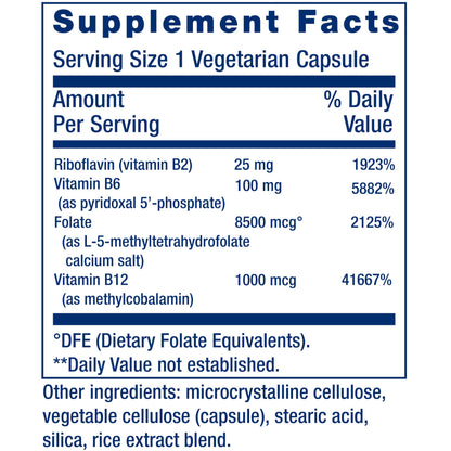 Life Extension Homocysteine Resist Vegetarian Capsules - Heart & Brain Health Support | 60 Count