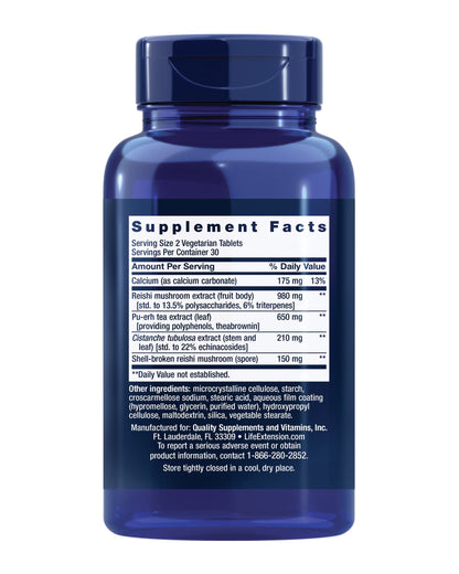 Life Extension Immune Senescence Formula – Standardized Cistanche, Reishi & Pu-erh Tea, 60 Vegetarian Tablets