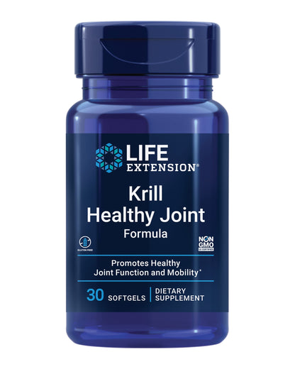 Life Extension Krill Healthy Joint Formula – Krill Oil, Hyaluronic Acid, Astaxanthin | 30 Softgels