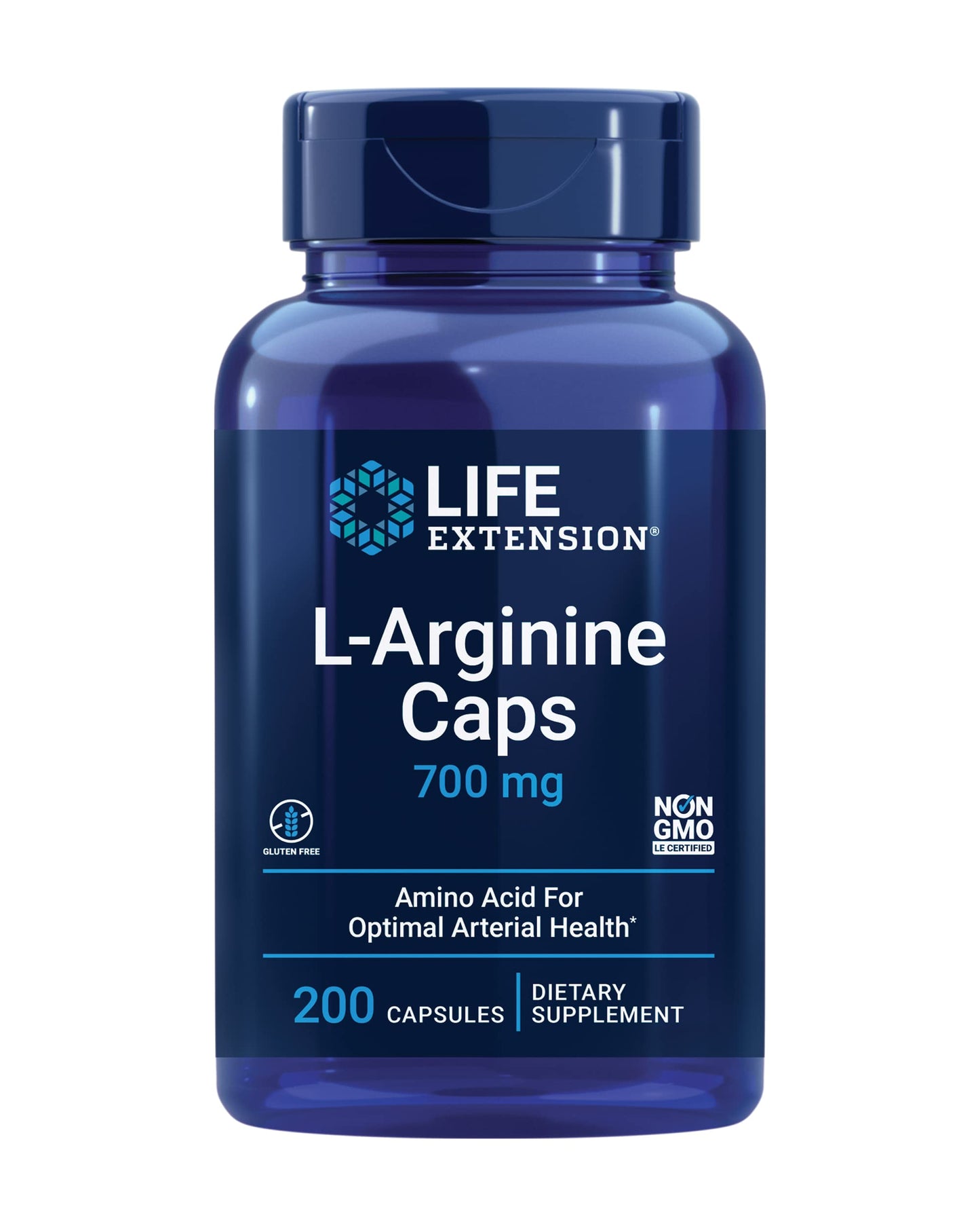 Life Extension L-Arginine Caps 700 mg – Arterial Health & Immune Support, 200 Capsules