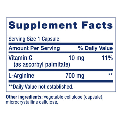 Life Extension L-Arginine Caps 700 mg – Arterial Health & Immune Support, 200 Capsules
