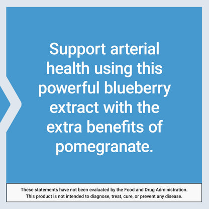 Blueberry Extract & Pomegranate for Arterial Health | 60 Veg Capsules