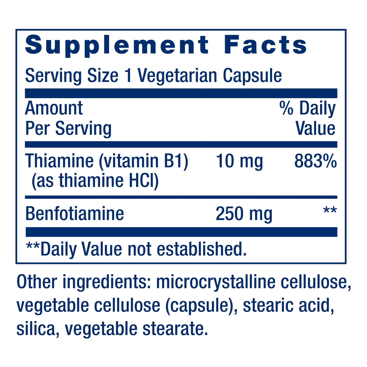 Life Extension Mega Benfotiamine 250 mg | Fat-Soluble Vitamin B1, 120 Capsules