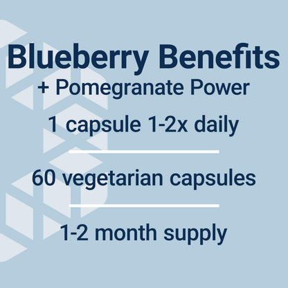 Blueberry Extract & Pomegranate for Arterial Health | 60 Veg Capsules