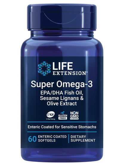Life Extension Super Omega-3 EPA/DHA with Olive Extract & Sesame Lignans