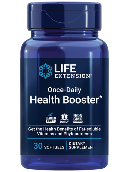 Life Extension Once-Daily Health Booster – Vitamins E, K1 & K2, 30 Softgels