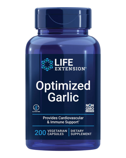 Life Extension Optimized Garlic - Heart Health, Immune Support, 200 Capsules