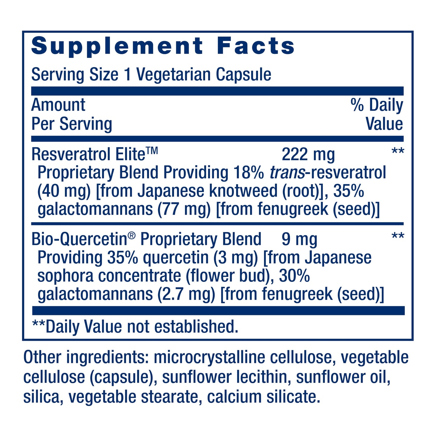 Life Extension Optimized Resveratrol Elite - Trans-resveratrol & Quercetin