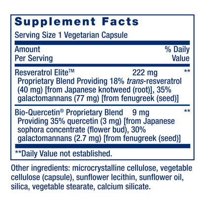 Life Extension Optimized Resveratrol Elite - Trans-resveratrol & Quercetin
