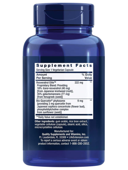 Life Extension Optimized Resveratrol Elite - Trans-resveratrol & Quercetin