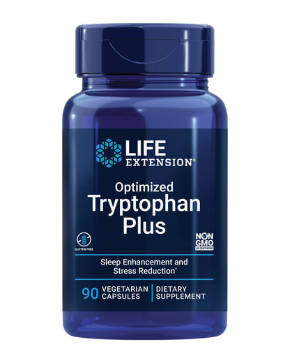 Life Extension Optimized Tryptophan Plus 1000mg | L-Tryptophan Supplement for Sleep & Mood – 90 Capsules