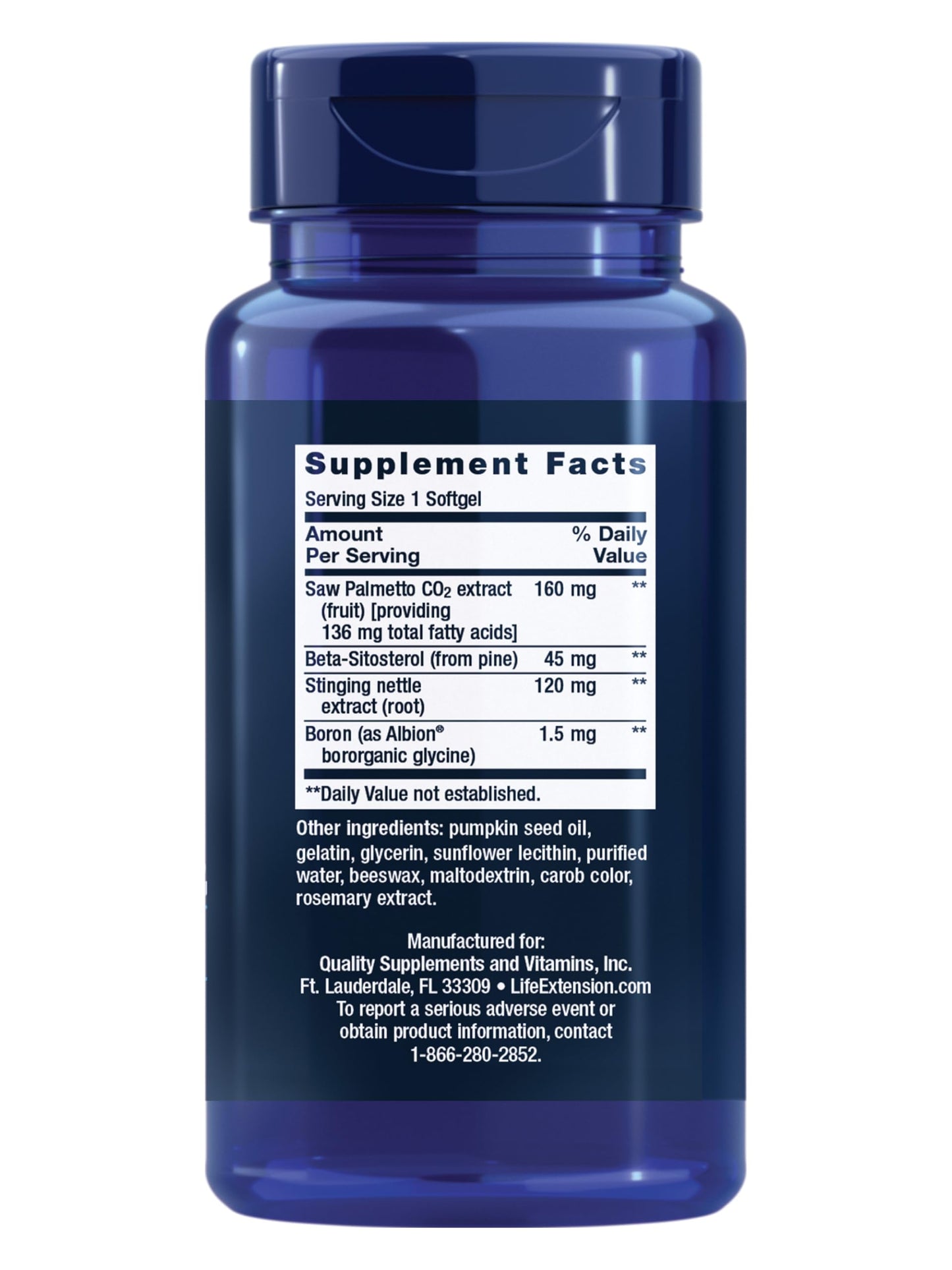 Life Extension PalmettoGuard Saw Palmetto & Nettle Root | Prostate Health