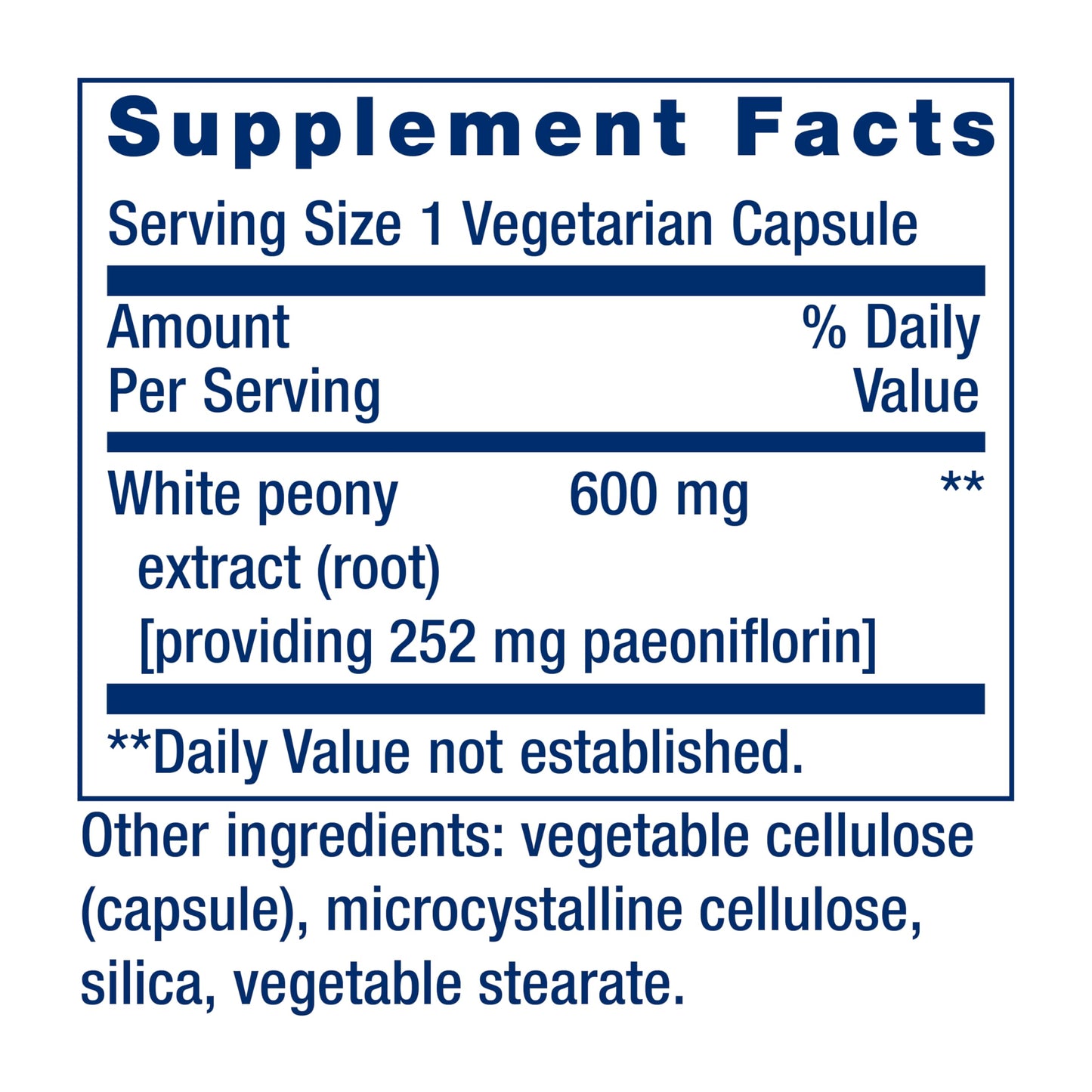 Peony Immune by Life Extension – White Peony Root Immune Support, Gluten-Free, Non-GMO, 60 Capsules