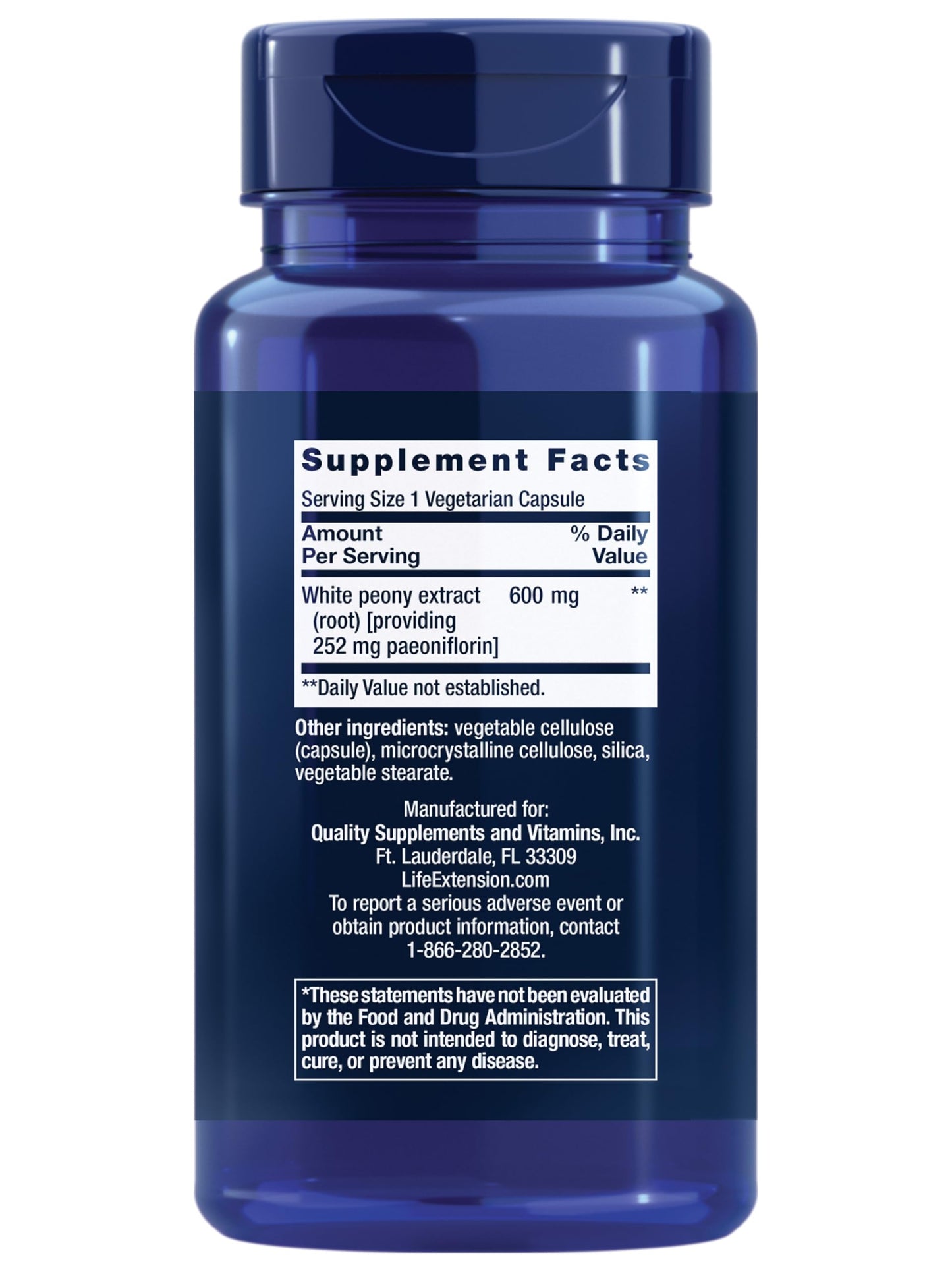 Peony Immune by Life Extension – White Peony Root Immune Support, Gluten-Free, Non-GMO, 60 Capsules