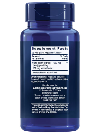 Peony Immune by Life Extension – White Peony Root Immune Support, Gluten-Free, Non-GMO, 60 Capsules