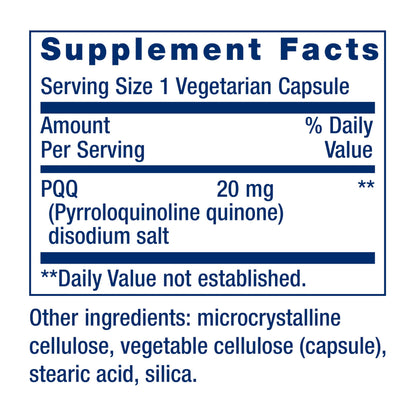 Life Extension PQQ 20 mg – Promotes New Mitochondria | Gluten-Free, Non-GMO, Vegetarian