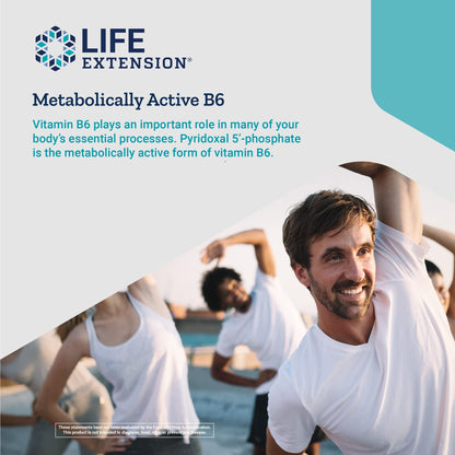 Life Extension Pyridoxal 5'-Phosphate Caps – Vitamin B6 100 mg | Bioactive B6 for Cardiovascular, Nervous System & Kidney Health
