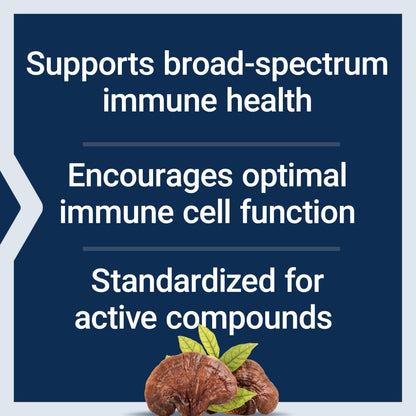 Life Extension Reishi Extract Mushroom Complex - Immune Support | Gluten-Free, Non-GMO, Vegetarian - 60 Capsules