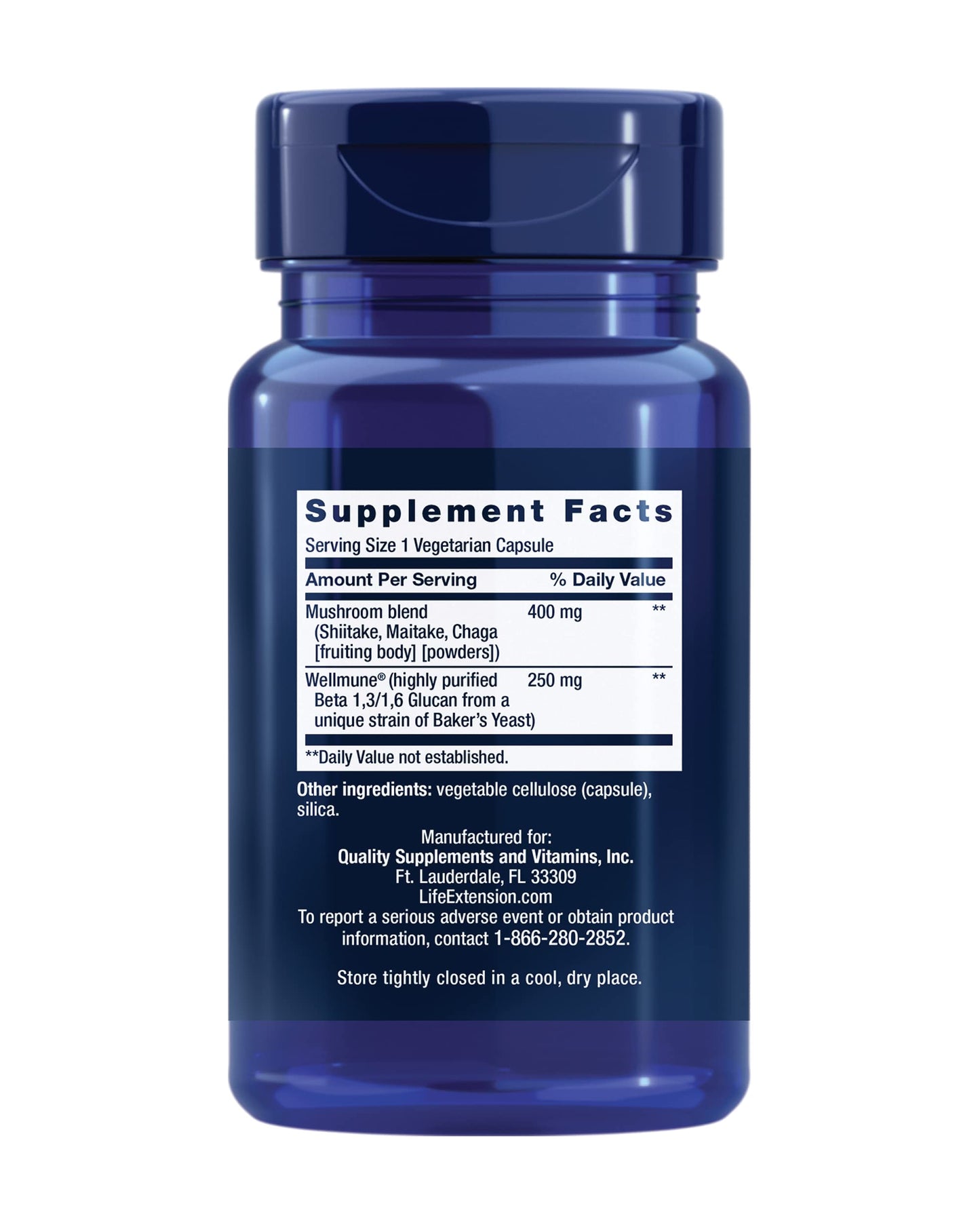 Life Extension Mushroom Immune with Beta Glucans – Immune Support Formula