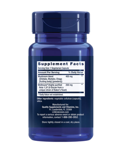 Life Extension Mushroom Immune with Beta Glucans – Immune Support Formula
