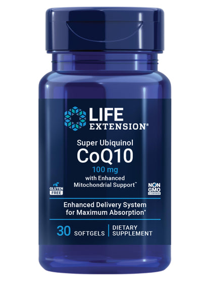 Life Extension Super Ubiquinol CoQ10 – Enhanced Mitochondrial Support (100 mg), 30 Softgels