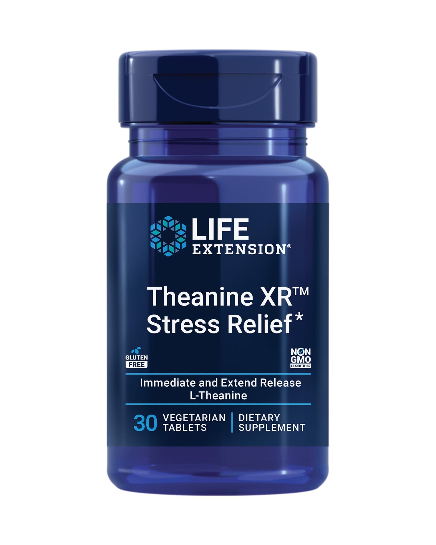 Life Extension Theanine XR Stress Relief – L-Theanine 30 Tablets | Calm, Wakeful Relaxation