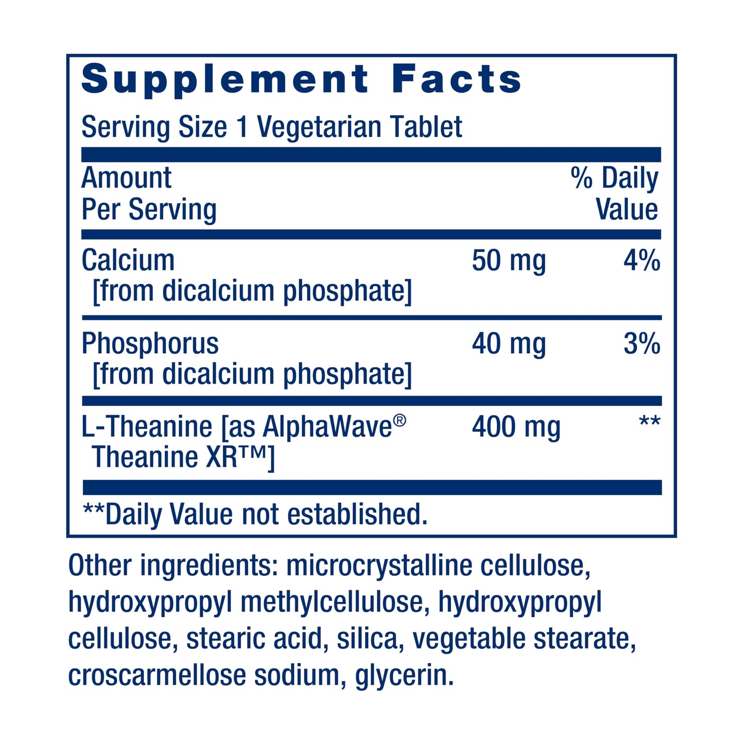 Life Extension Theanine XR Stress Relief – L-Theanine 30 Tablets | Calm, Wakeful Relaxation