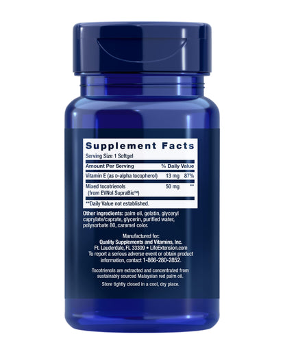 Life Extension Super Absorbable Tocotrienols – Hair Growth & Brain Support, 60 Softgels | Gluten-Free, Non-GMO