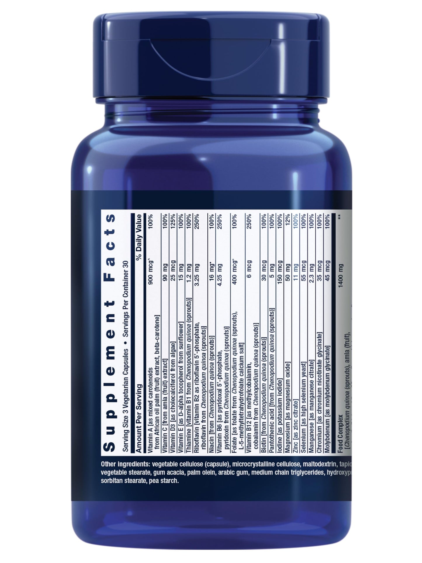 Life Extension Whole Food Multivitamin – Plant-Derived Vitamins, Gluten-Free, 90 Capsules